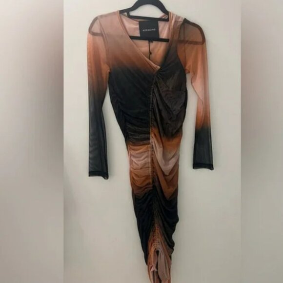 NWT! HERSKIND Jada Dress Ombré bodycon size small/Medium with adjustable length - Picture 2 of 9